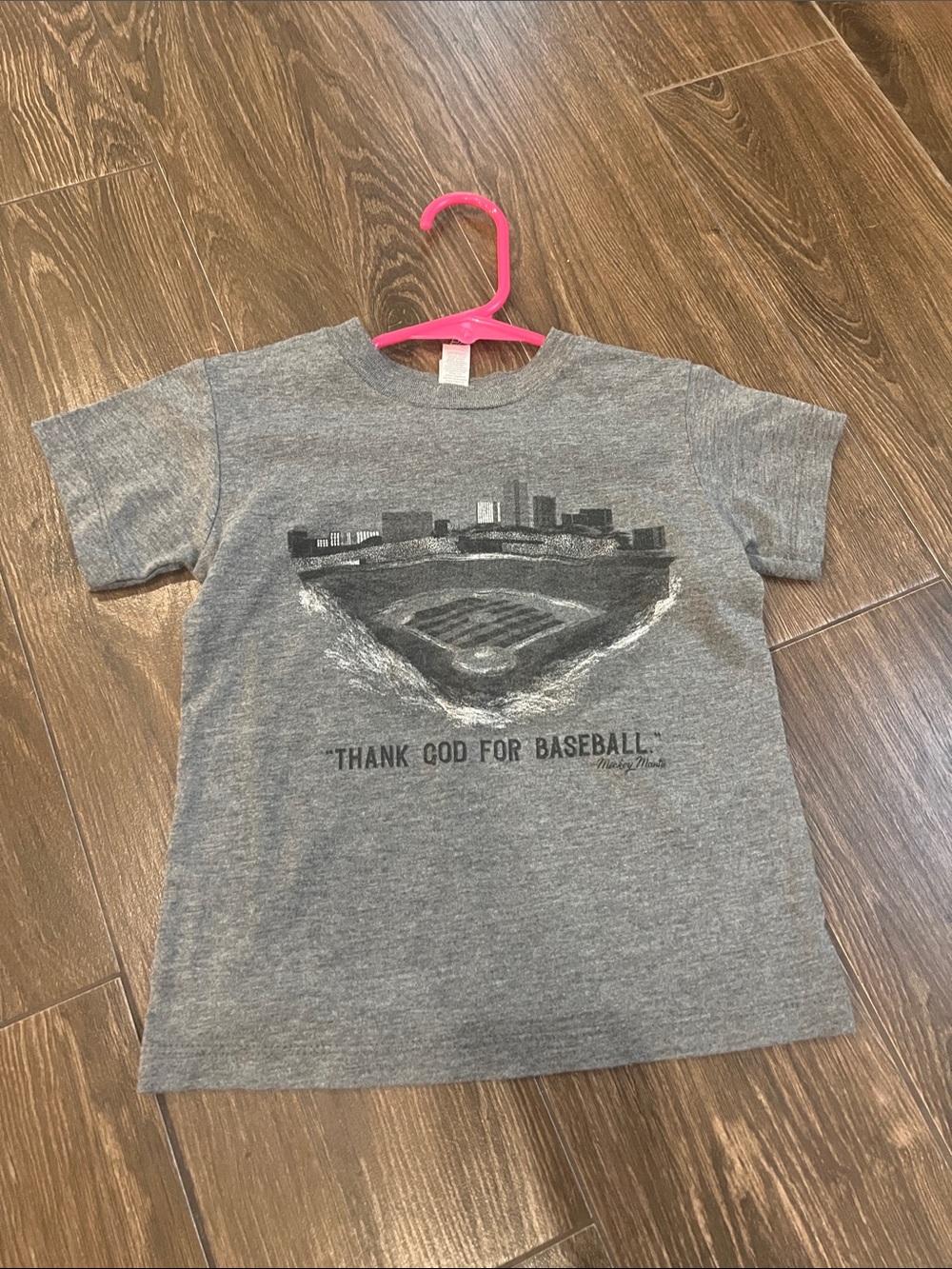 Bella Canvas Kids Gray Baseball Graphic Tee